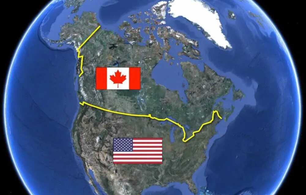 Канадо-американская граница. Граница между канадой и америкой на карте. Параллель граница сша и канады. Параллель северной границы сша. Почему граница сша.