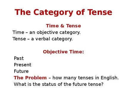 Categories of verb