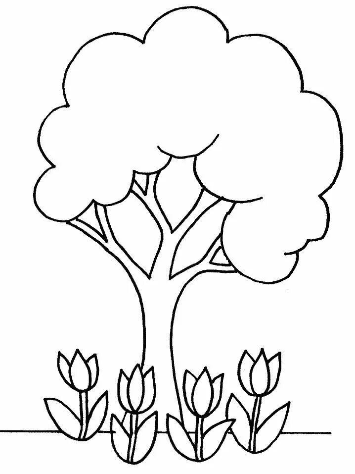 Дерево раскраска для детей распечатать BÃ UME zum Ausmalen Pappel zum Ausmalen Tree coloring page, Apple coloring pag