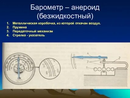 Барометр устройство и принцип