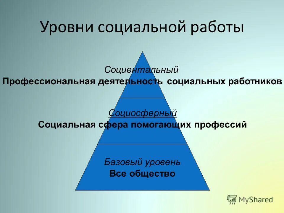 Основные уровни организации деятельности