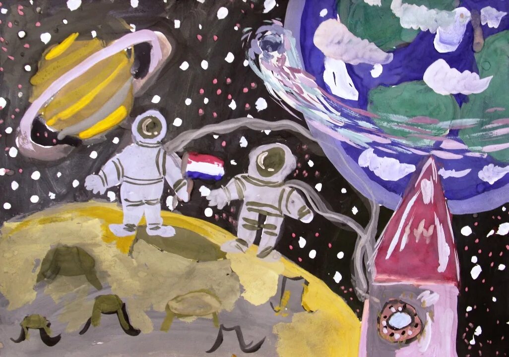 Рисунок ко Дню космонавтики. Выставка рисунков ко Дню космонавтики. Выставка рисунков космос. Изо день космонавтики.