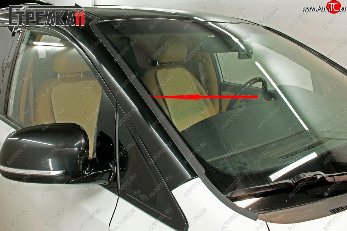 Установка дефлекторов лобового стекла. Водосток дефлектор лобового стекла prius 20.
