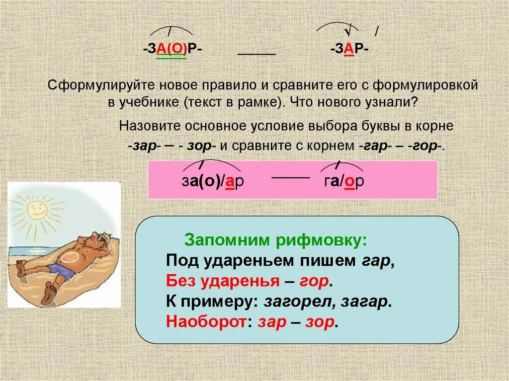 Зар зор. Гар гор зар зор правило. Корни гар гор зар зор правило. Правило по русскому языку зар зор.