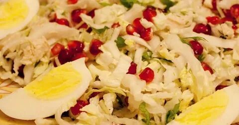 Салат гранат капуста пекинская курица