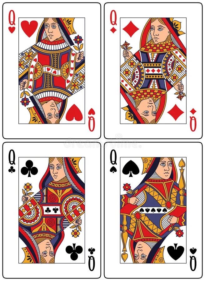 Как зовут даму из карт. Игральные карты. карты игровые. дамы из колоды карт. дамы карты разных мастей.