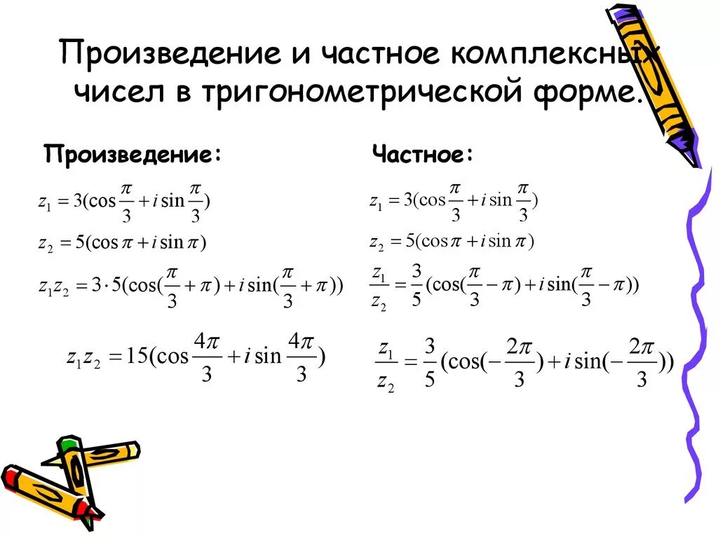 Формула нахождения произведения. Формула нахождения комплексного числа. Формула для вычисления произведения комплексных чисел. Формула частного комплексных чисел.