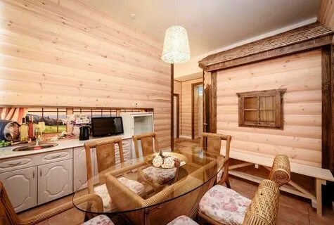 Баня с комнатой и кухней