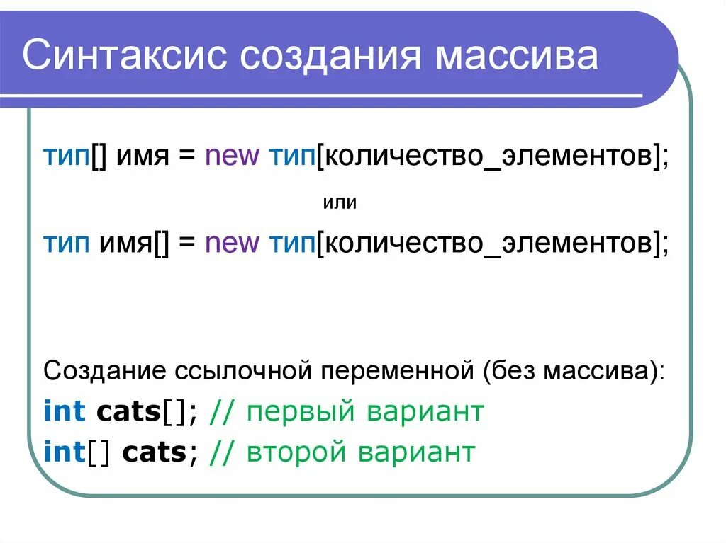 Синтаксис массива. Массивы синтаксис с++. Синтаксис объявления массива. Синтаксис построение. Синтаксис self pet