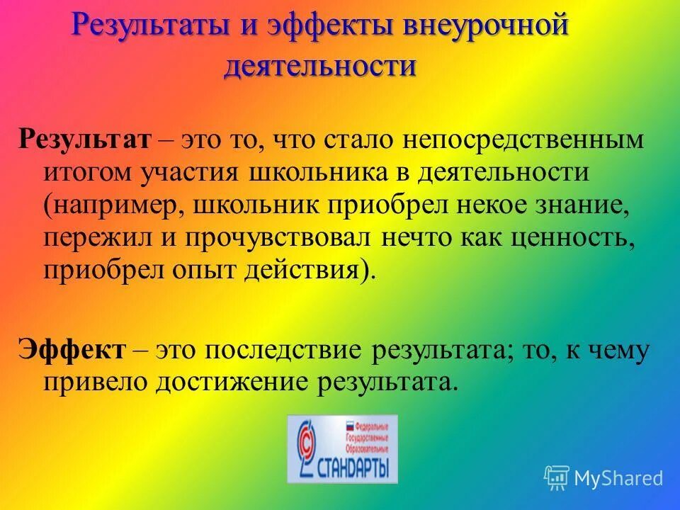 Прямой результат деятельности