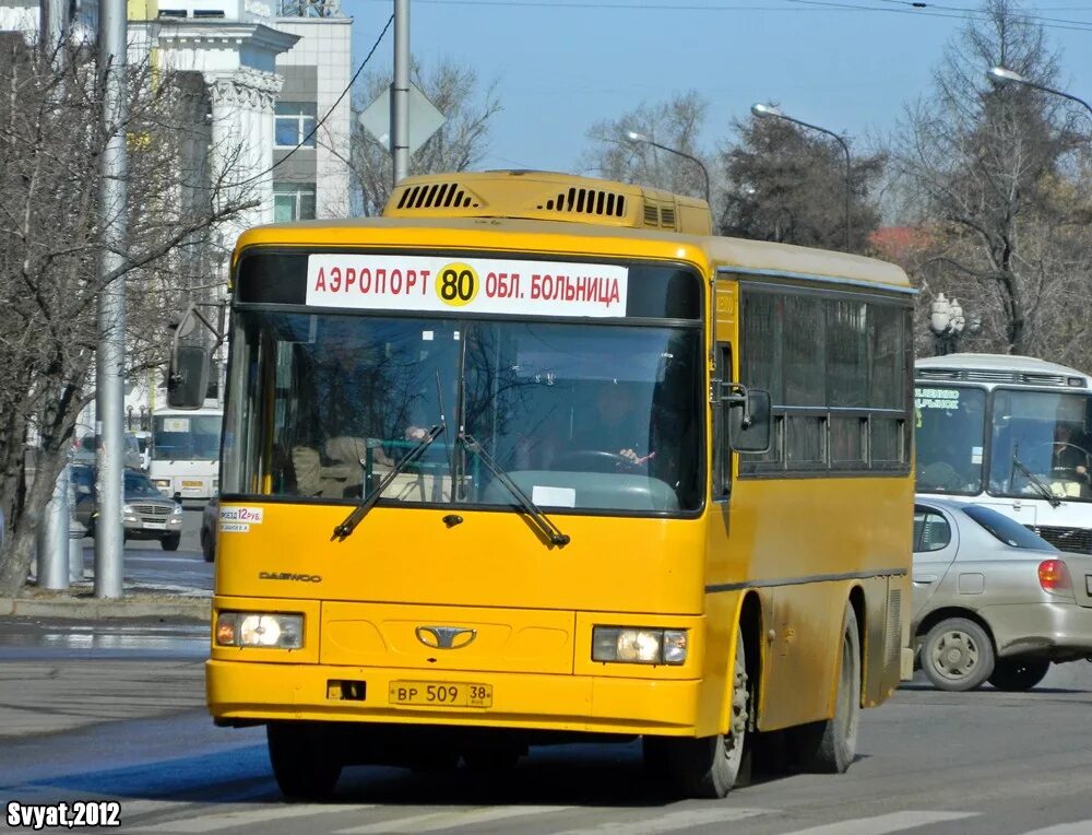 Проезд общественным транспортом иркутск. Daewoo bs090. daewoo bs090 автобус красноярск. автобус 80 иркутск. 80 маршрут иркутск.