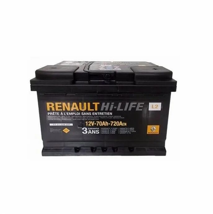 Аккумулятор рено оригинал. 7711238598 Renault аккумулятор. Аккумулятор Renault Hi-Life 12v. АКБ для Рено Логан 1.6 70 Ач. Аккумулятор. На. Рено. 70.Амп.720..