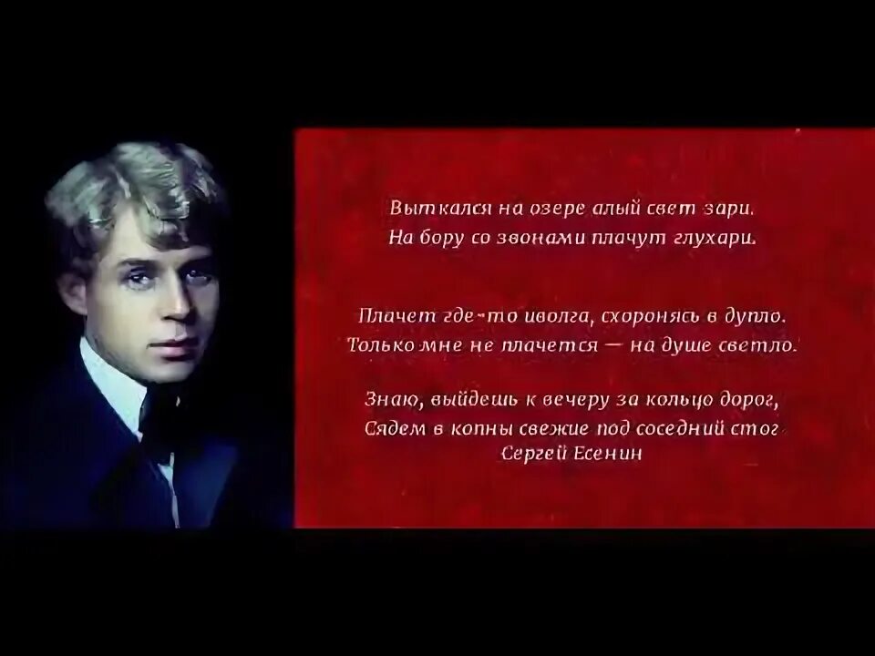 Алый цвет зари песня. Есенин Иволга. Выткался на озере алый свет. Иволга Есенин стих.