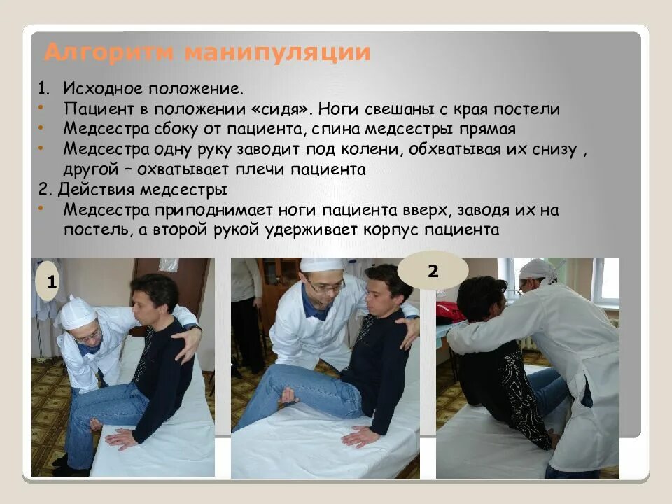 Алгоритмы выполнения манипуляций