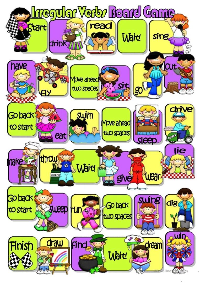 Was were games for kids. English Irregular verbs игра. Настольные игры на английском языке. Verbs Board game. Глаголы на английском.