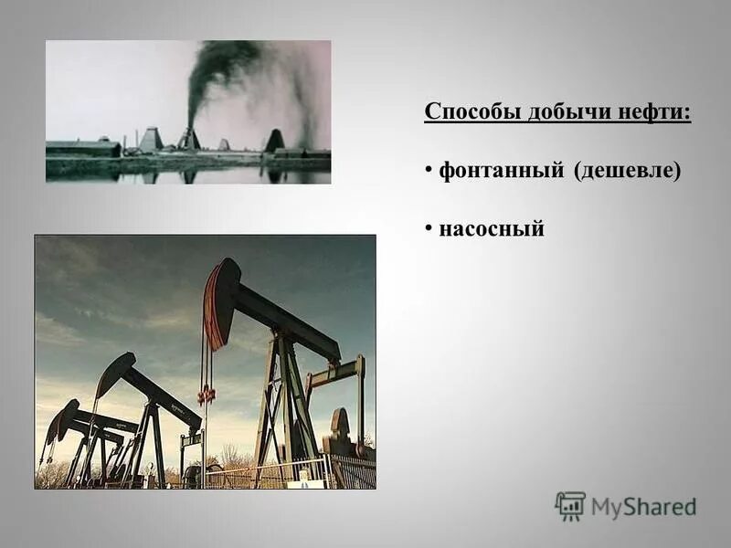 Условия добычи нефти