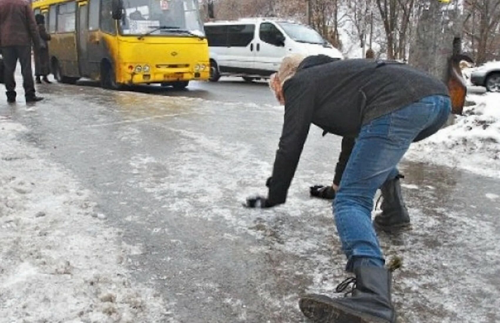 Становится скользким
