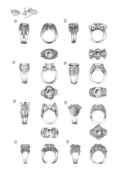 Эскизы ювелирных изделий. Зарисовки ювелирных украшений. Чертежи ювелирных украшений. Эскизы ювелирных украшений.