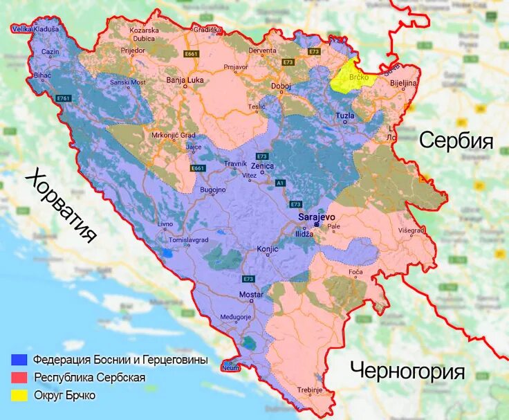Сербия и республика сербская на карте. Карта Боснии и Герцеговины и Республика Сербская. Босния и Герцеговина административное деление. Республика Сербская Босния и Герцеговина на карте с границами.