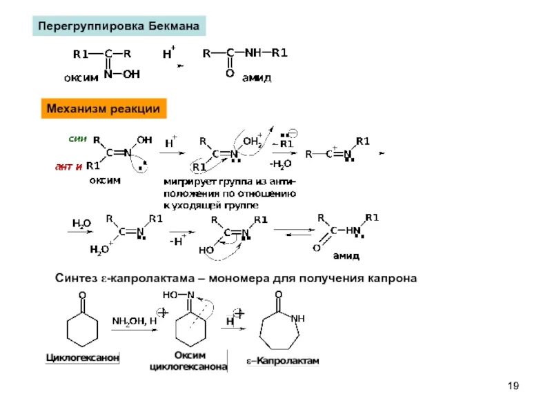 Синтез капролактама перегруппировка Бекмана. Перегруппировка Бекмана 2 рода механизм. Перегруппировка Бекмана оксима. Перегруппировка Бекмана механизм.