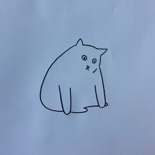 Картинки котика несложные