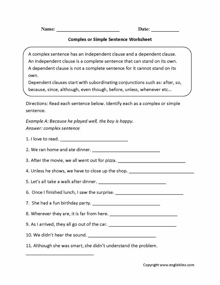 Simple sentence exercises. Complex sentences worksheets. compound sentences exercises. compound sentences worksheets. complex sentences in english worksheets.