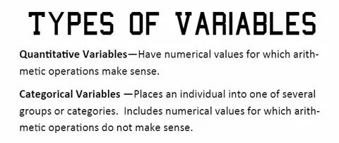 Quantitative variables