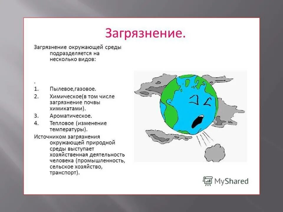 Проект загрязнение окружающей среды 10 класс Проект загрязнение окружающей среды 10 класс