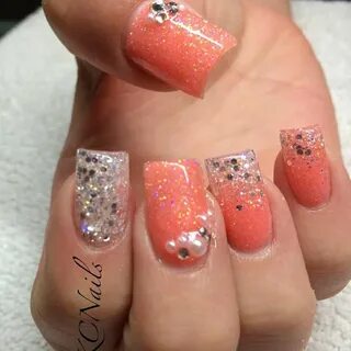 Коралловый с блестками