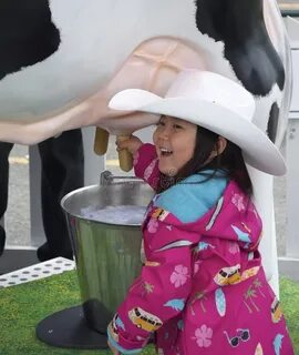 Milking woman