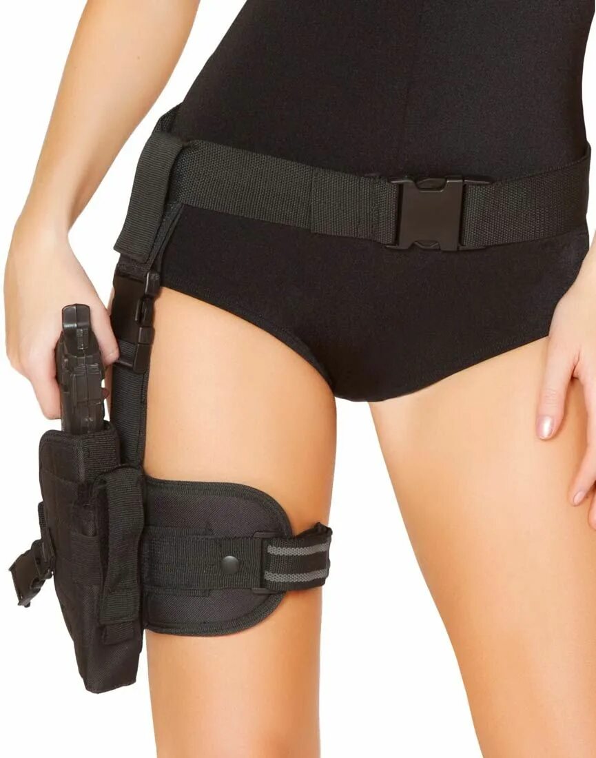 Кобура для обреза на бедро. Кожаный ремешок на ногу. Leg belt. Кобура на бедро для пистолета. Policewoman holster gun.