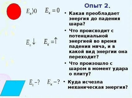 Падает мяч какое явление