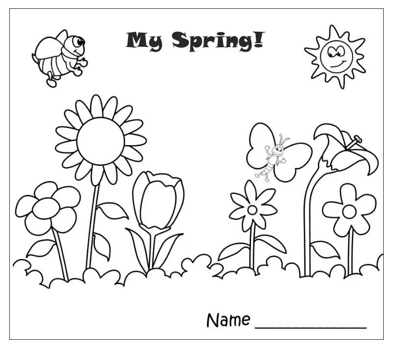 Spring worksheets for kids