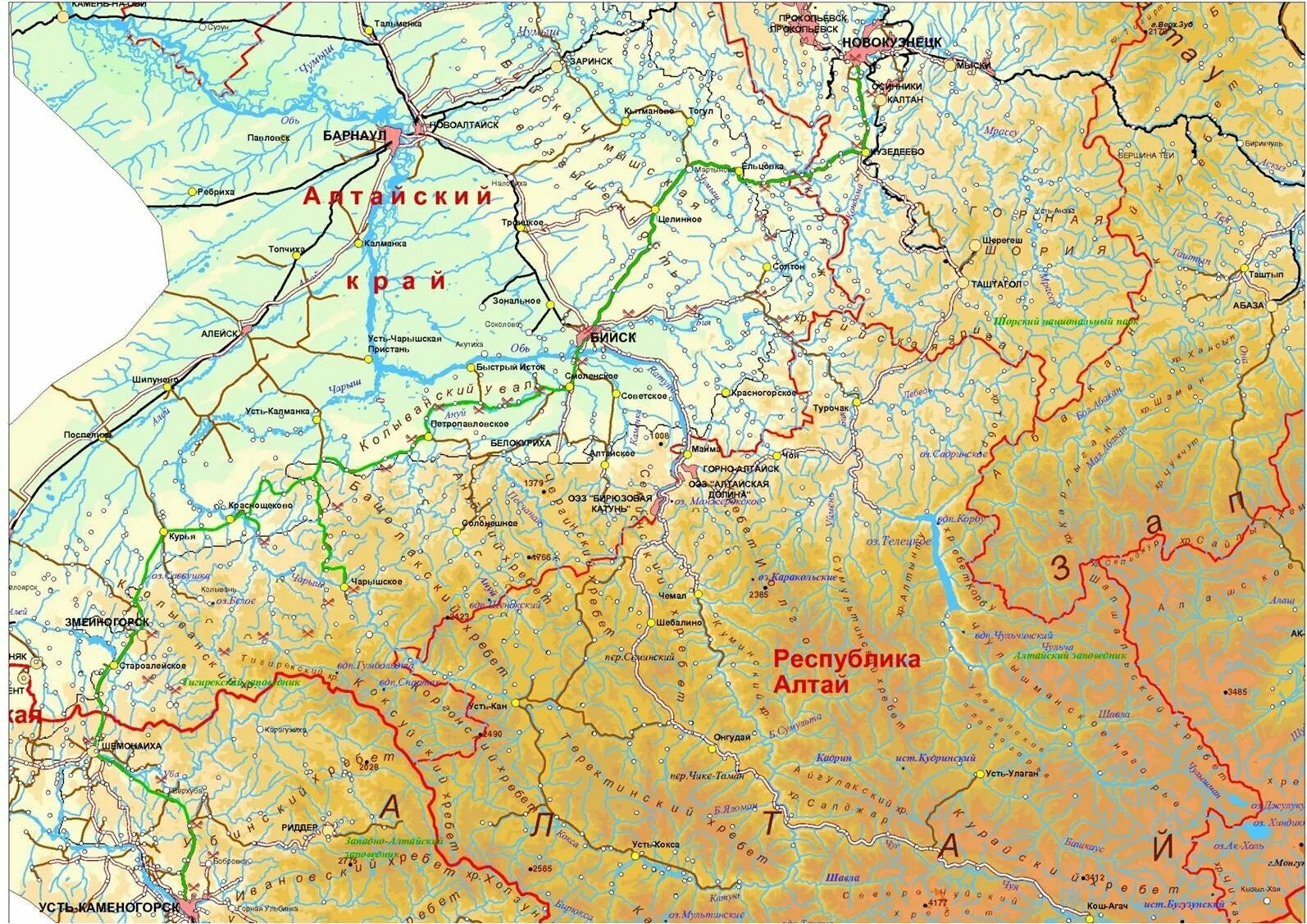 Карта горного Алтая с населенными пунктами. Географическая карта горного Алтая. Географическая карта Республики Алтай. Физическая карта горного Алтая. Алтай план