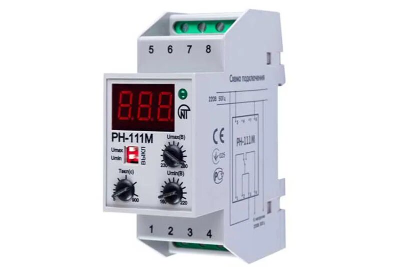 Реле напряжения РН-111 16А артикул 3425600111 Новатек-Электро - купить в Москве  - Товар на картинке можно купить.