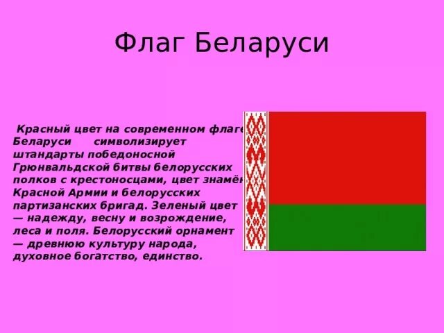 Флаг беларуси значение. Флаг беларуси значение