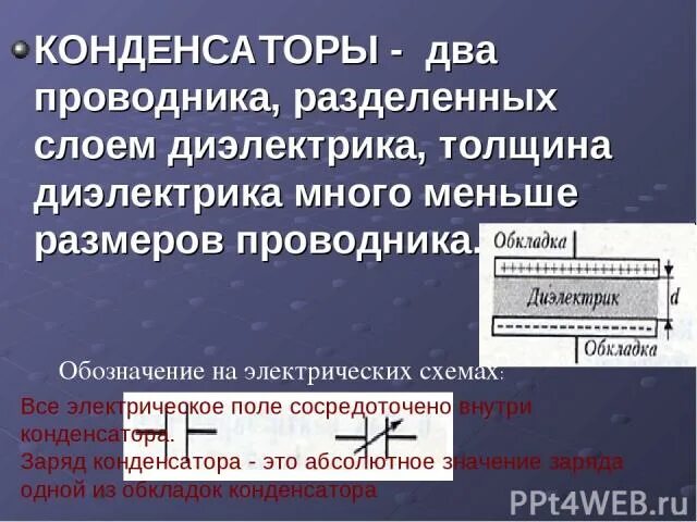 Устройство состоящее из двух проводников любой формы. Конденсатор два проводника разделенные слоем диэлектрика. Толщина диэлектрического слоя конденсатора. Толщина диэлектрика конденсатора. Слой диэлектрика в конденсаторе.