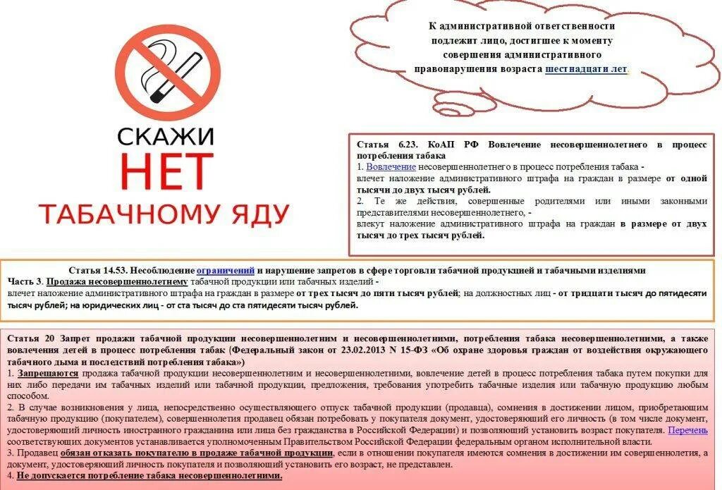 Памятки о запрете продажи несовершеннолетним табачных изделий. Памятка по реализации табачной продукции несовершеннолетним. Памятка по продаже сигарет.