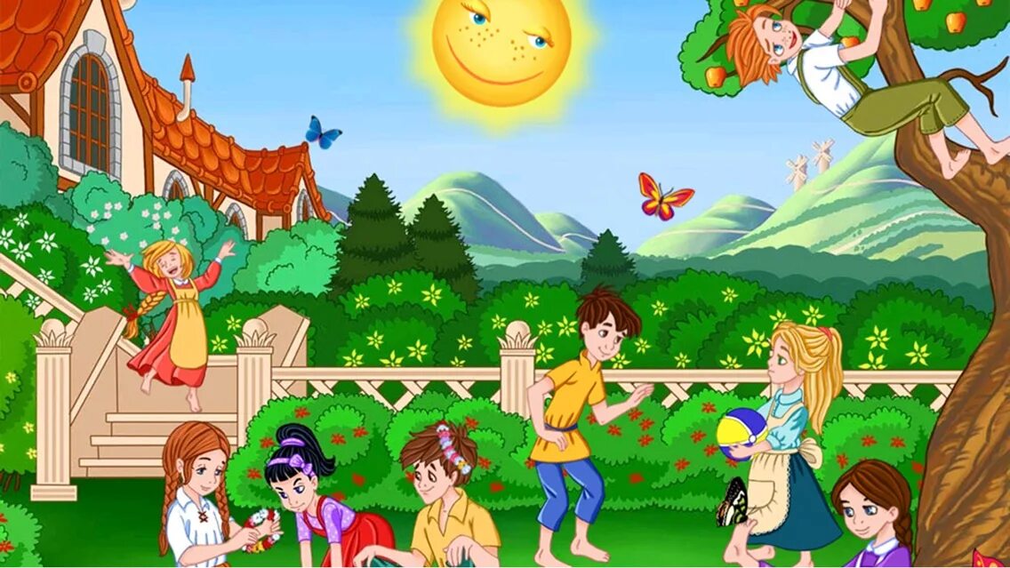 Lets tell me story. Story in the игры. Fairy Tales for children in English. The Selfish giant. Short Fairy Tales for Kids.