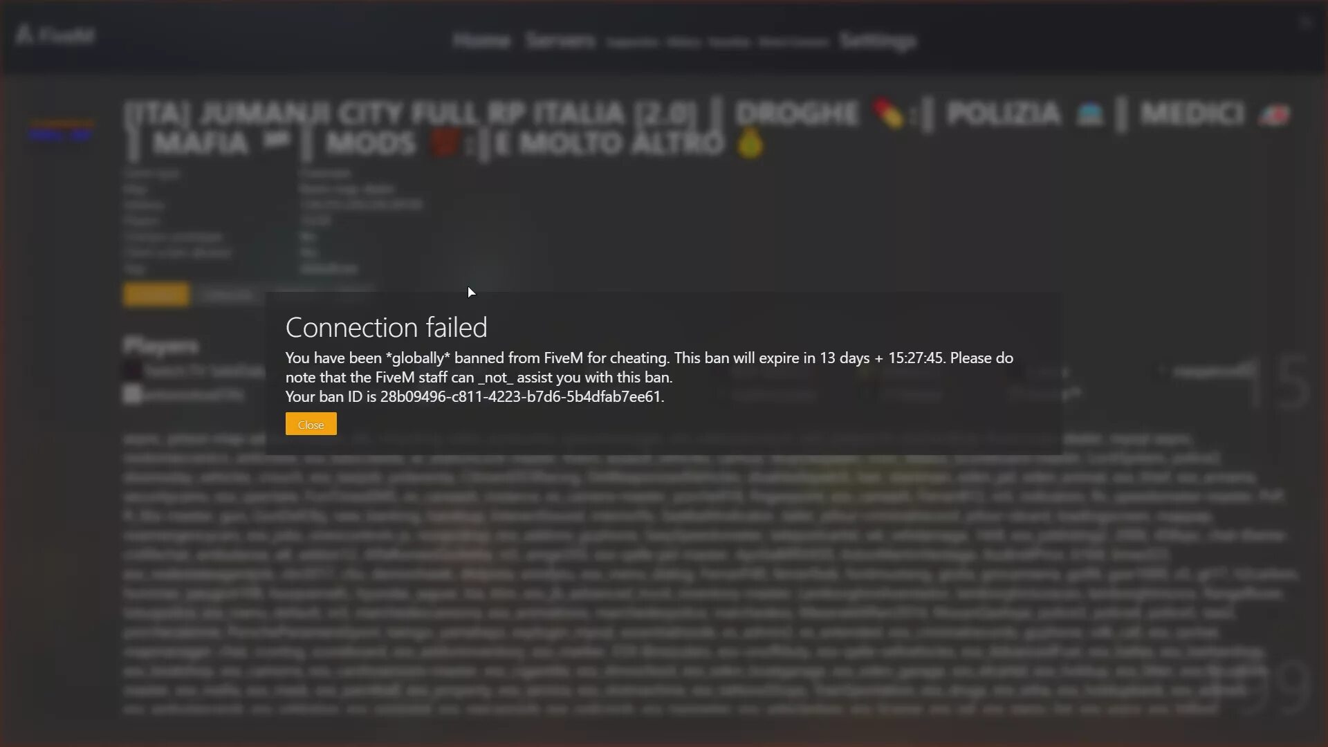 Connection failed 6. Handshake failed. Zeal SSL handshake failed. Failed to connect the Server. You have been banned from this Server.