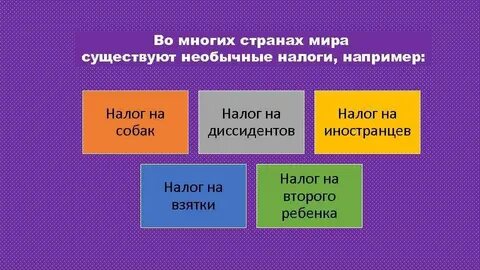 Странные налоги в разных странах