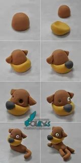 Собака из пластилина поэтапно