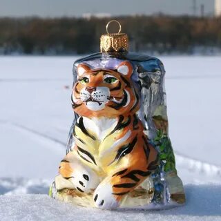 Елочные игрушка тигр