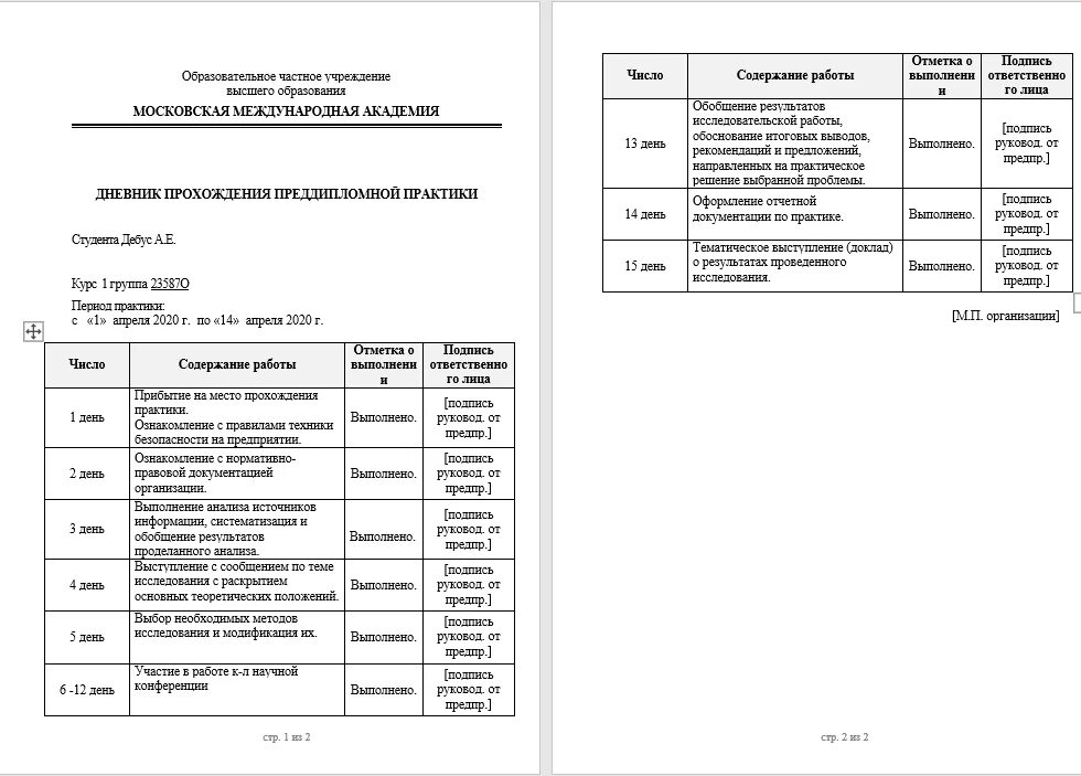 Заполнение дневника преддипломной практики. Дневник прохождения производственной преддипломной практики. Как заполнить дневник преддипломной практики. Дневник ознакомительной практики пример заполнения. Преддипломная отчет школа