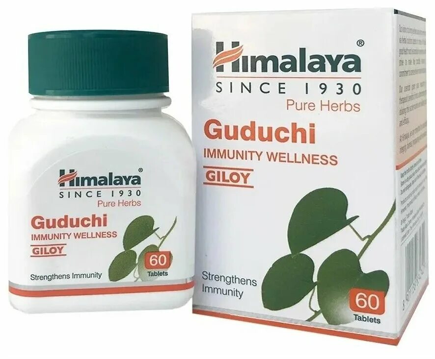 Himalaya Wellness Guduchi / Хималая Гудучи 60таб. [A+]. Himalaya для иммунитета. Гималаи для иммунитета БАД. Гудучи Гималаи купить.