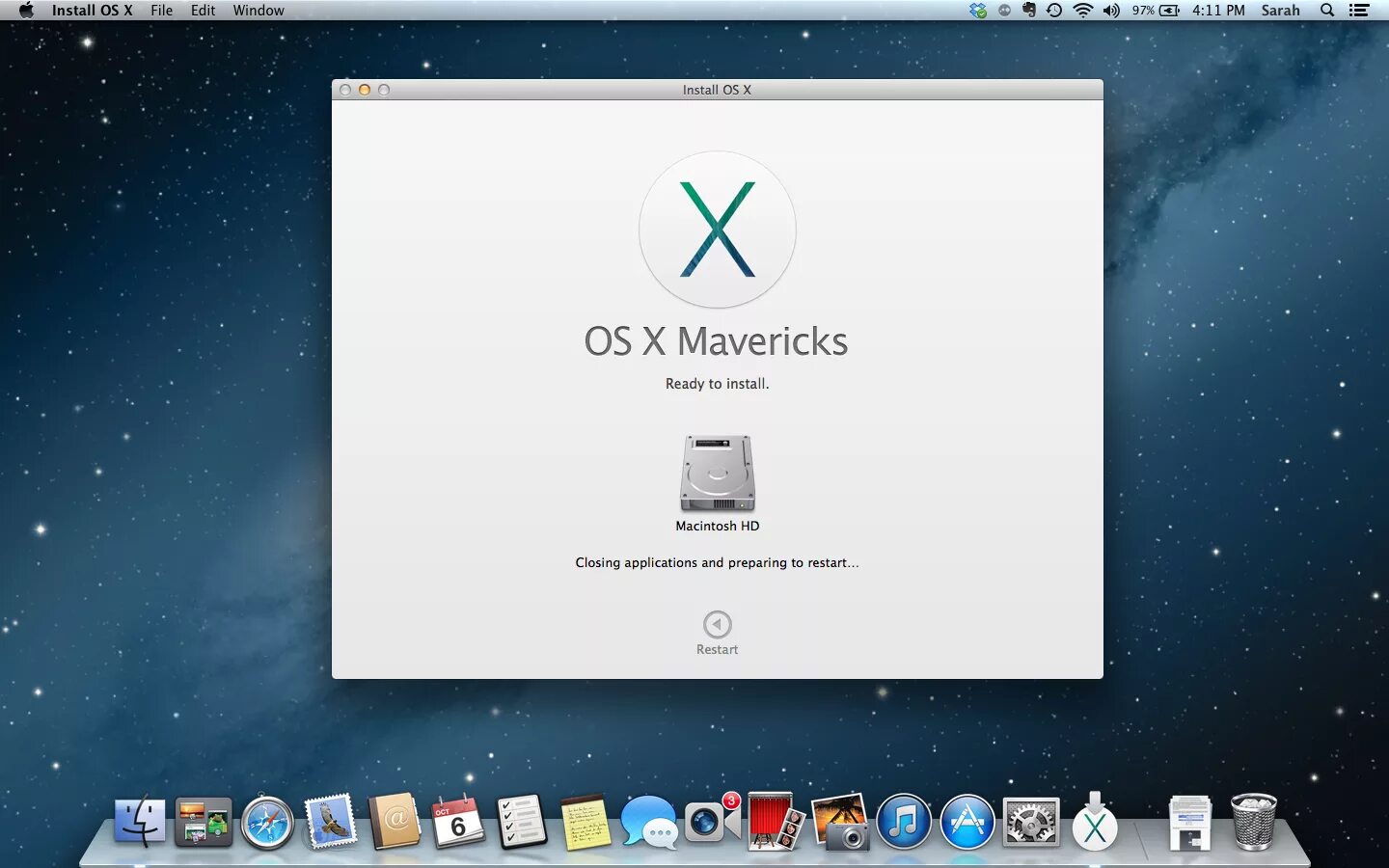 Установить os x