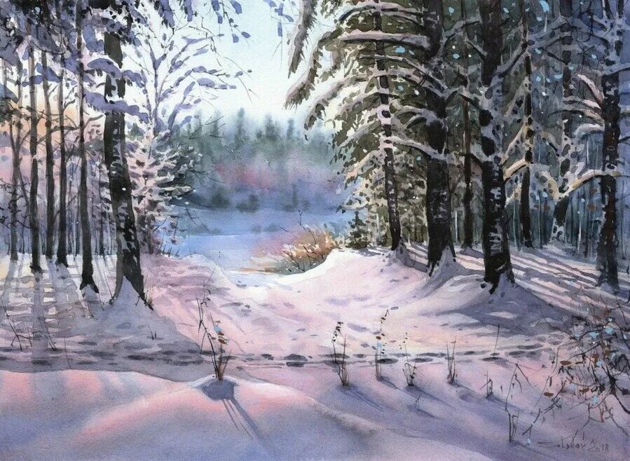 1 зимний пейзаж