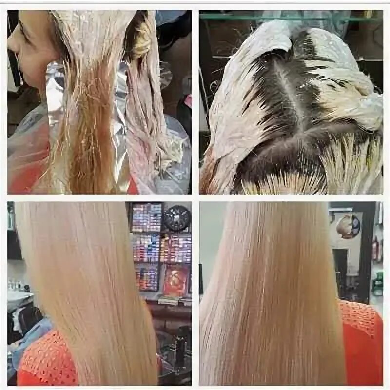 Осветление волос. Осветление волос пошагово. Окрашивание блонд процесс.