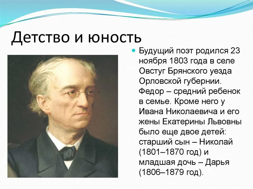 Сколько лет тютчеву. Сообщение о ф и Тютчева кратко. География Федора Ивановича Тютчева. Детство и Юность Тютчева Федора Ивановича.