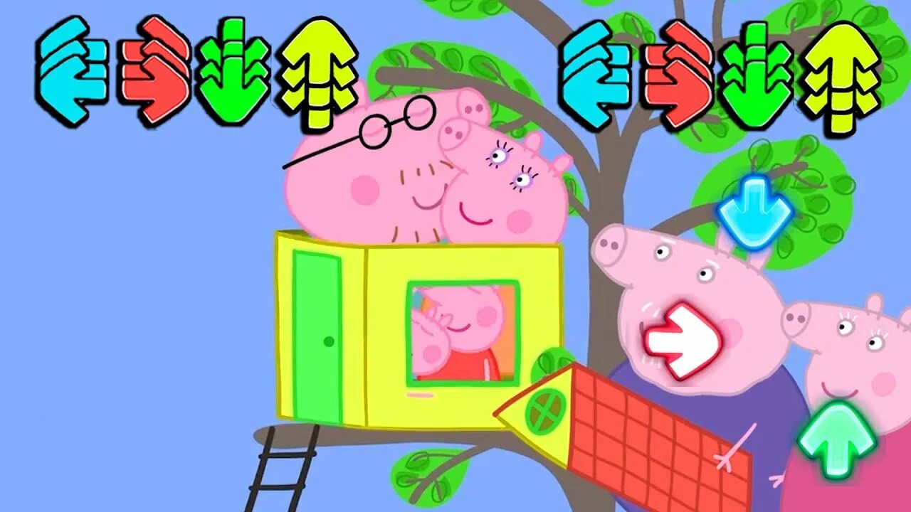 Пеппа ночь. Peppa FNF. Peppa Pig Friday Night Funkin. FNF vs Peppa Pig. Five Nights at Peppa.